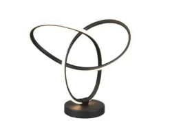 LED Tischlampe LANDO, Metall in Schwarz, Höhe 28cm