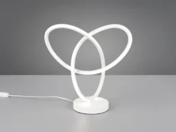 LED Tischlampe LANDO, Metall in Weiß, Höhe 28cm