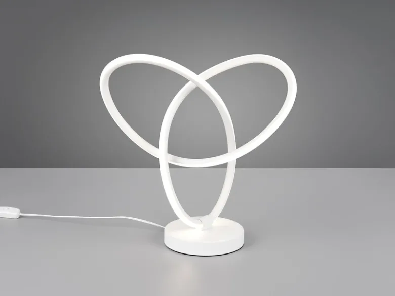 LED Tischlampe LANDO, Metall in Weiß, Höhe 28cm