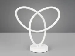 LED Tischlampe LANDO, Metall in Weiß, Höhe 28cm