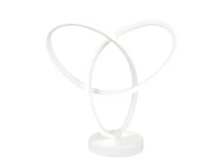 LED Tischlampe LANDO, Metall in Weiß, Höhe 28cm