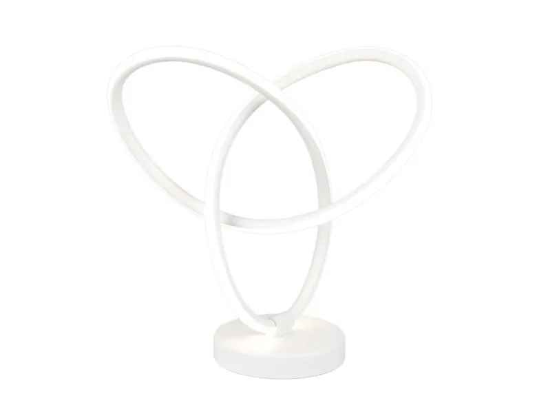 LED Tischlampe LANDO, Metall in Weiß, Höhe 28cm