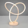 LED Tischlampe LANDO, Metall in Beige, Höhe 28cm