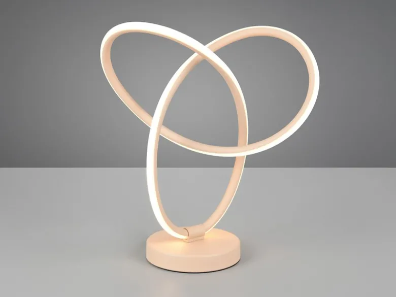LED Tischlampe LANDO, Metall in Beige, Höhe 28cm