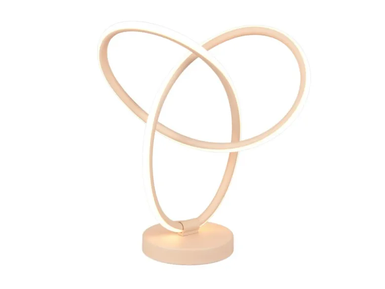 LED Tischlampe LANDO, Metall in Beige, Höhe 28cm