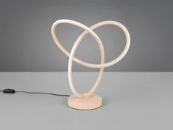 LED Tischlampe LANDO, Metall in Beige, Höhe 28cm
