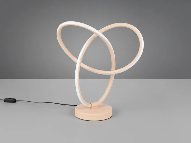 LED Tischlampe LANDO, Metall in Beige, Höhe 28cm