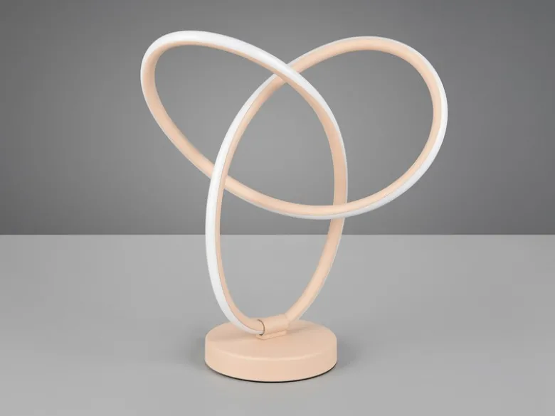 LED Tischlampe LANDO, Metall in Beige, Höhe 28cm