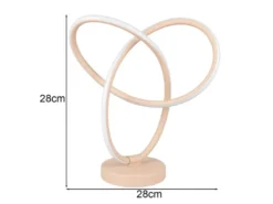 LED Tischlampe LANDO, Metall in Beige, Höhe 28cm