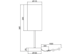 LED Tischlampe mit Stoffschirm Leopardenmuster, Höhe 36,5cm