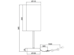 LED Tischlampe mit Stoffschirm Zebramuster, Höhe 36,5cm