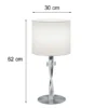 LED Tischlampe NANDOR mit Stoffschirm weiß und beleuchtetem Gestell, Höhe 62cm