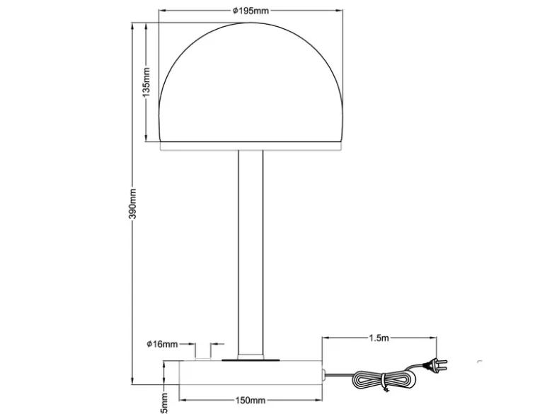LED Tischleuchte BERLIN Silber mit Glas Lampenschirm dimmbar, Höhe 39cm