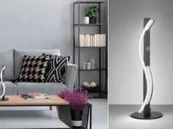 LED Tischleuchte BRIDGE Schwarz / Weiß dimmbar, Höhe 40cm