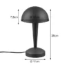 LED Tischleuchte CANARIA aus Metall mit Touchfunktion Schwarz Gold, Höhe 26cm