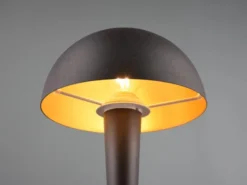 LED Tischleuchte CANARIA aus Metall mit Touchfunktion Schwarz Gold, Höhe 26cm