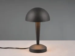LED Tischleuchte CANARIA aus Metall mit Touchfunktion Schwarz Gold, Höhe 26cm
