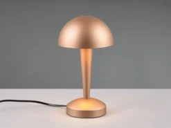 LED Tischleuchte CANARIA aus Metall mit Touchfunktion Coffee Gold, Höhe 26cm