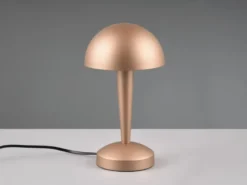 LED Tischleuchte CANARIA aus Metall mit Touchfunktion Coffee Gold, Höhe 26cm