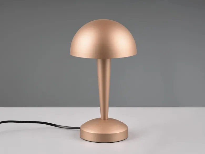 LED Tischleuchte CANARIA aus Metall mit Touchfunktion Coffee Gold, Höhe 26cm