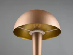 LED Tischleuchte CANARIA aus Metall mit Touchfunktion Coffee Gold, Höhe 26cm