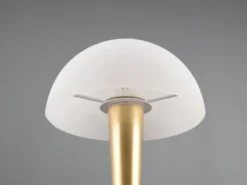 LED Tischleuchte CANARIA mit Glasschirm Touchfunktion Messing, Höhe 26cm