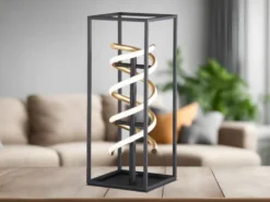 LED Tischleuchte GIAN Schwarz Gold dimmbar, Höhe 50cm