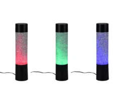 LED Tischleuchte GLITTER mit RGB Farbwechsel, Schwarz 34cm hoch