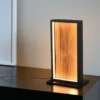 LED Tischleuchte KALEA aus Naturholz dimmbar, Höhe 30cm
