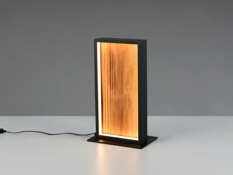 LED Tischleuchte KALEA aus Naturholz dimmbar, Höhe 30cm