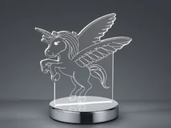 LED Tischleuchte KARO Einhorn 3D Optik, Lichtfarbe einstellbar, Höhe 17cm