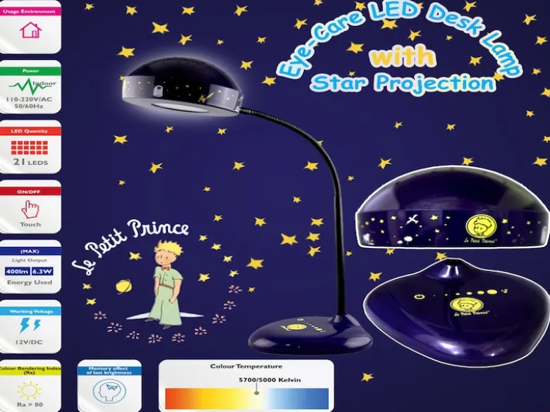 LED Tischleuchte Kleiner Prinz tolle Lichteffekte durch LED-Farbwechsler