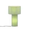 LED Tischleuchte Korpus und Lampenschirm Stoff Pistaziengrün, Höhe 40cm