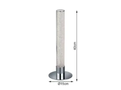 LED Tischleuchte LEIA Chrom dimmbar Fernbedienung Farbwechsel, Höhe 40cm