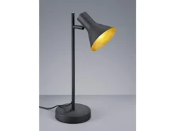 LED Tischleuchte Metall Schwarz/Gold Spot dreh+schwenkbar, Höhe 39cm
