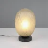 LED Tischleuchte mit ovalem Glasschirm Grün, Höhe 28cm