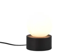 LED Tischleuchte mit Touch-Funktion, Glasschirm Weiß, Schwarz, Höhe 17cm
