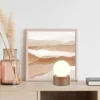 LED Tischleuchte mit Touch-Funktion, Glasschirm Weiß, Coffee, Höhe 17cm