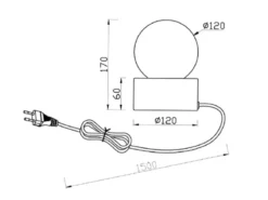 LED Tischleuchte mit Touch-Funktion, Glasschirm Weiß Silber, Höhe 17cm