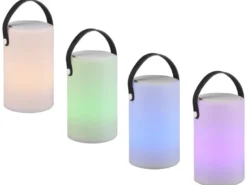 LED Tischleuchten 2er SET dimmbar mit Farbwechsler, Bluetooth Lautsprecher USB