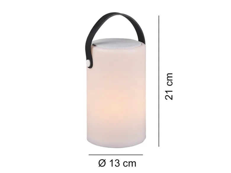 LED Tischleuchten 2er SET dimmbar mit Farbwechsler, Bluetooth Lautsprecher USB
