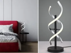 LED Tischleuchte SEQUENCE dimmbar Silber, Höhe 48cm