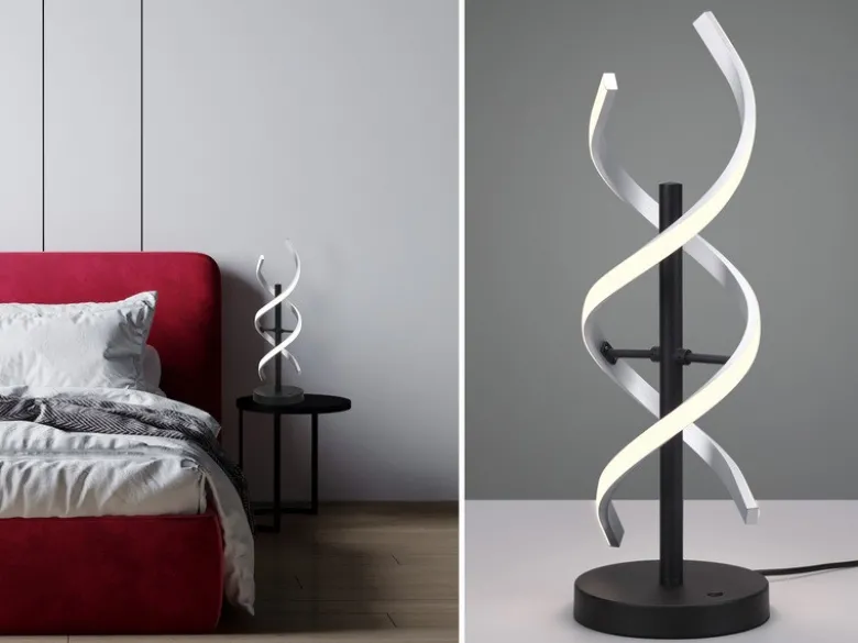 LED Tischleuchte SEQUENCE dimmbar Silber, Höhe 48cm
