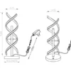 LED Tischleuchte SEQUENCE dimmbar Messing, Höhe 48cm