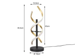 LED Tischleuchte SEQUENCE dimmbar Messing, Höhe 48cm