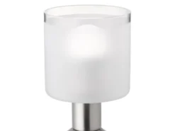 LED Tischleuchte Silber matt ON/OFF über Touch Sensor, Höhe 17cm