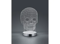 LED Tischleuchte SKULL 3D Totenkopf Lichtfarbe einstellbar, Höhe 21cm