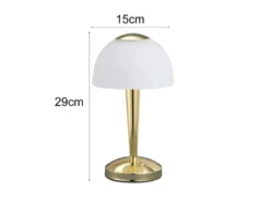 LED Tischleuchte VENTURA Messing 3-fach dimmbar, Höhe 29cm