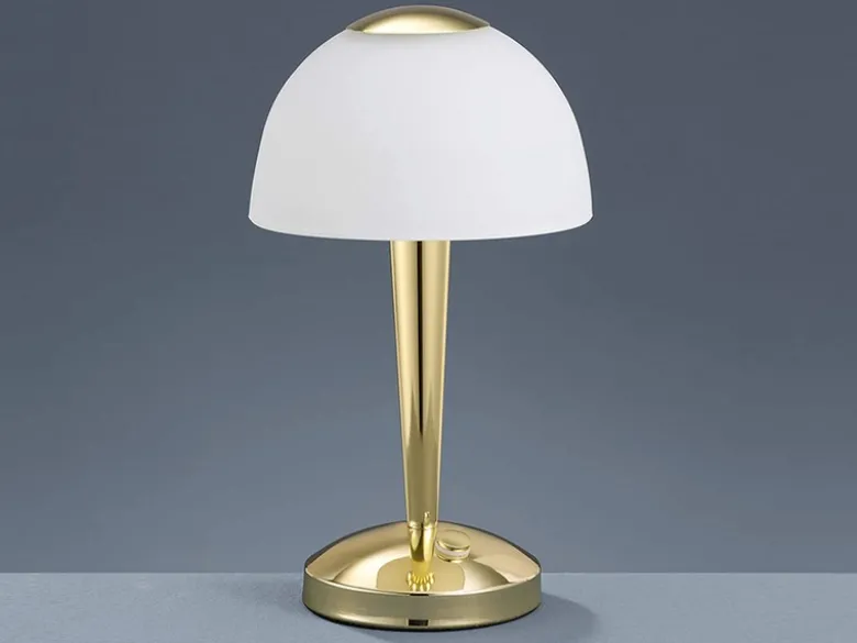 LED Tischleuchte VENTURA Messing 3-fach dimmbar, Höhe 29cm