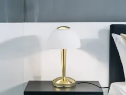 LED Tischleuchte VENTURA Messing 3-fach dimmbar, Höhe 29cm